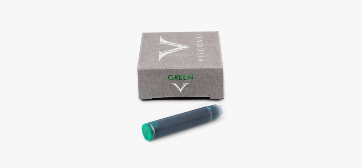 Visconti Ink Cartridges – Green (Pack of 10)