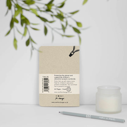 VENT RECLAIM A6 Pocket Notebook, Reclaimed Cotton Cover – Pearl