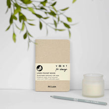 VENT RECLAIM A6 Pocket Notebook, Reclaimed Cotton Cover – Pearl