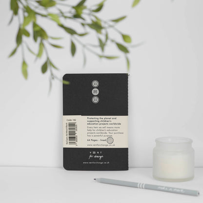 VENT RECLAIM A6 Pocket Notebook, Reclaimed Wool Cover – Black