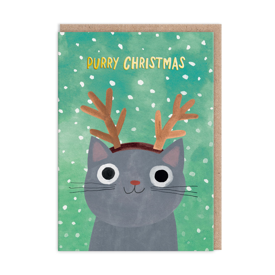 Reindeer Kitty Greeting Card (12899)
