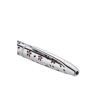 Cross ATX Cherry Blossom Polished Chrome with Polished Chrome Appointments Ballpoint Pen