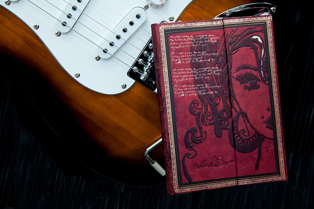 Paperblanks Amy Winehouse, Tears Dry Ultra Hardback Journal – Plain, 144 Pages – design detail