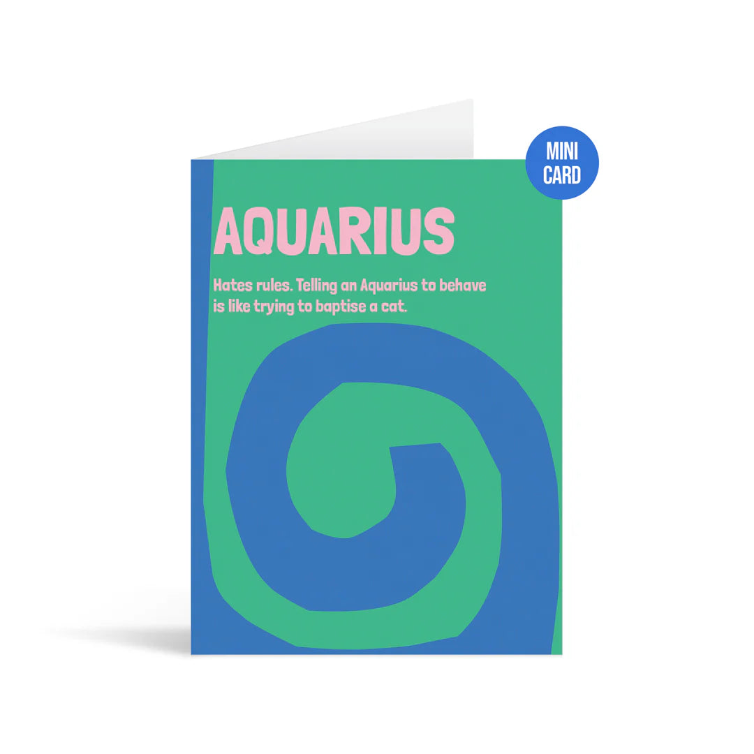 Aquarius Mini Greetings Card