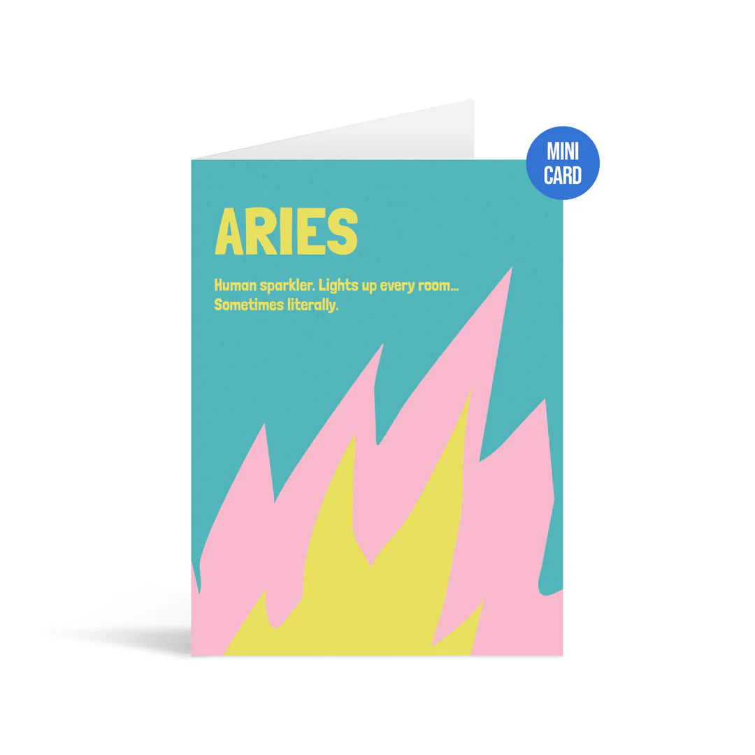 Aries Mini Greetings Card
