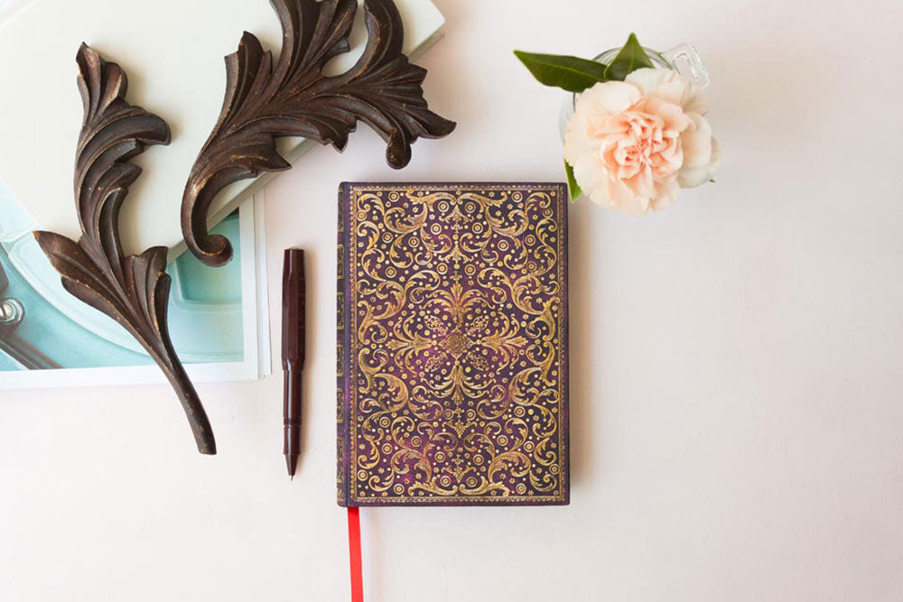 Paperblanks Aurelia Midi Softback Flexi Journal – Plain, 240 Pages – design detail