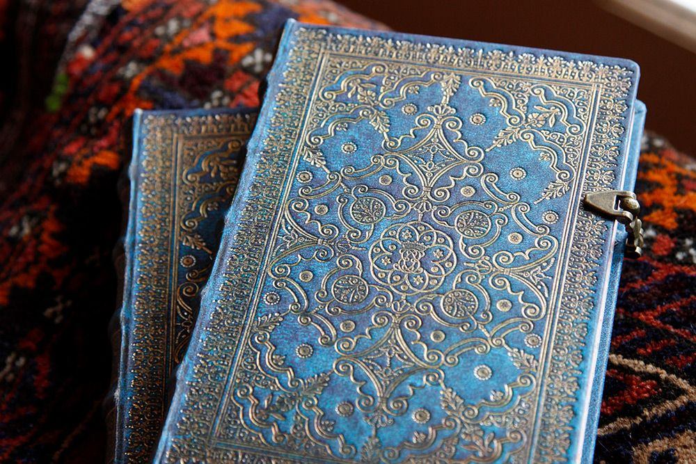 Paperblanks Azure Ultra Softback Flexi Journal – Lined, 240 Pages – design detail
