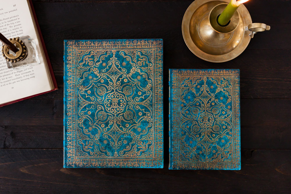 Paperblanks Azure Midi Softback Flexi Journal – Lined, 176 Pages – design detail