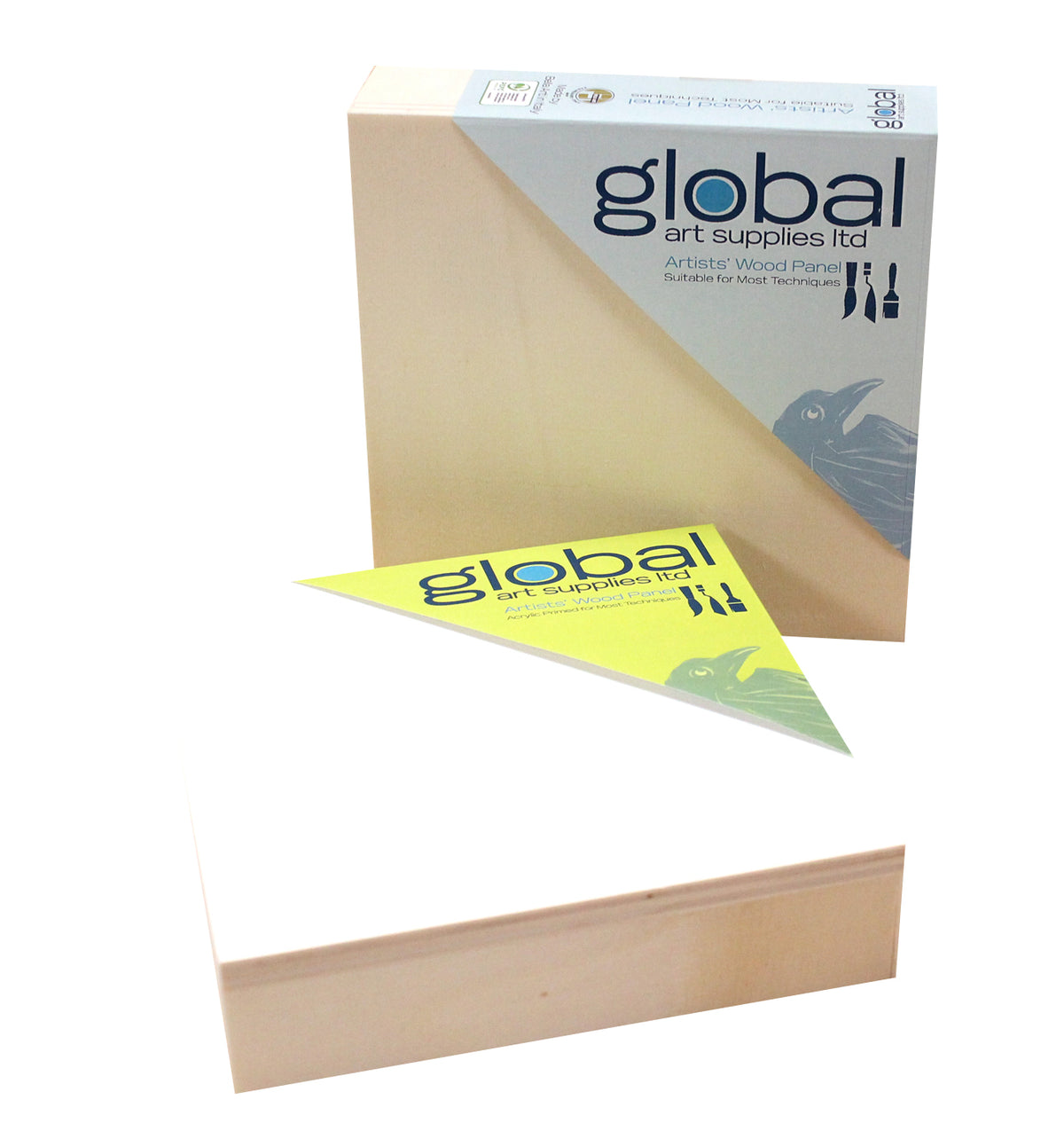 Global Art Supplies Gesso Primed Wooden Painting Panel 38mm Deep – 24 x 36in