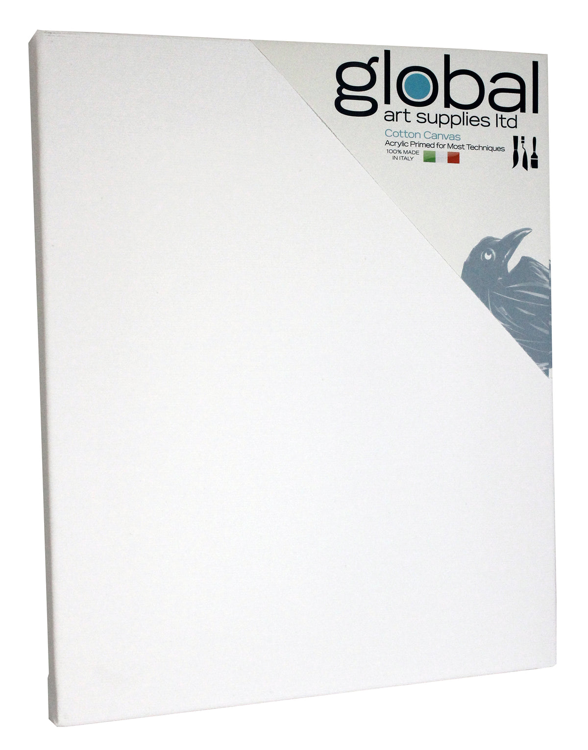 Global Art Supplies Primed Cotton Stretched Canvas 18mm Deep – 24 x 36in
