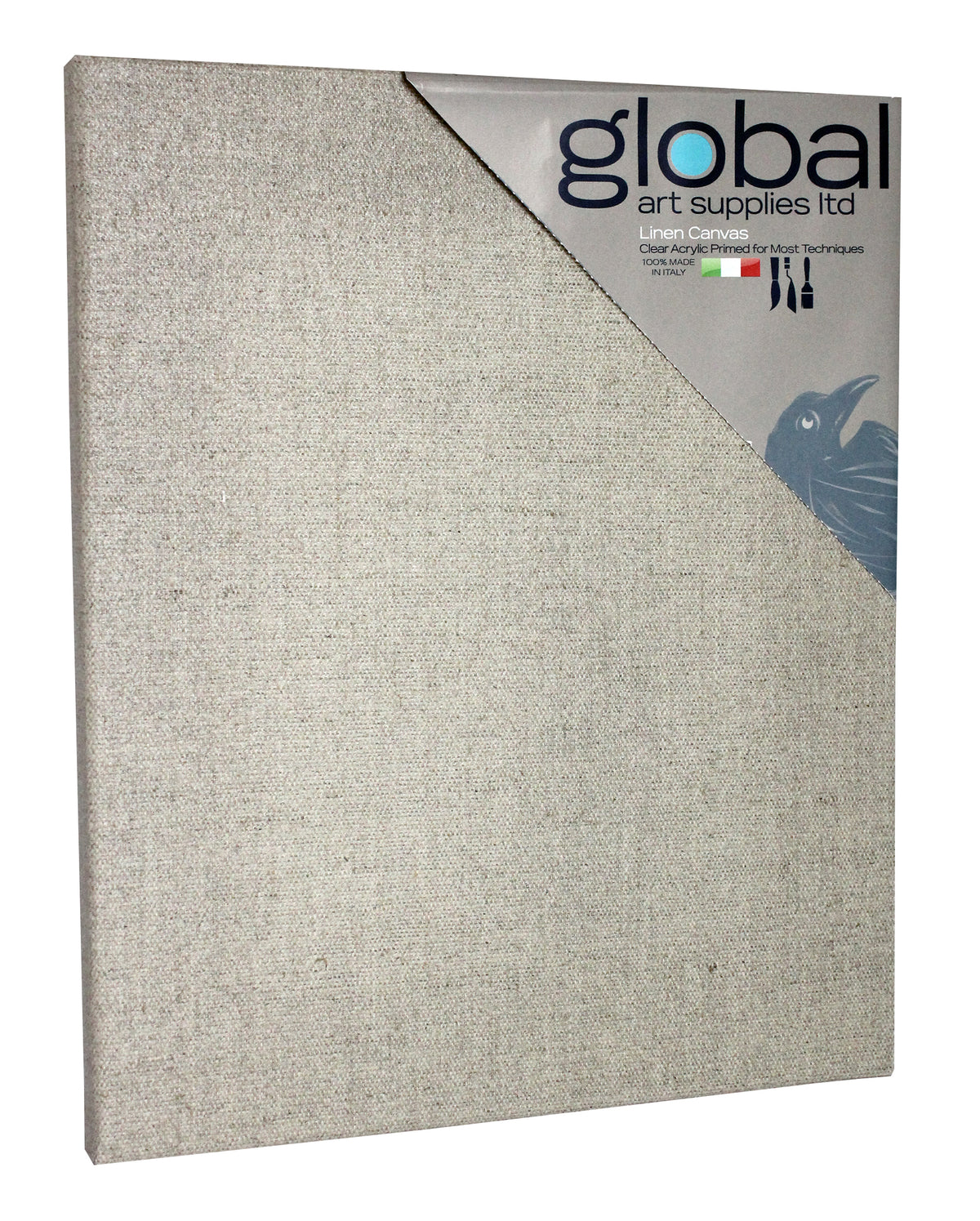 Global Art Supplies Clear Primed Linen Stretched Canvas 18mm Deep – 8 x 10in