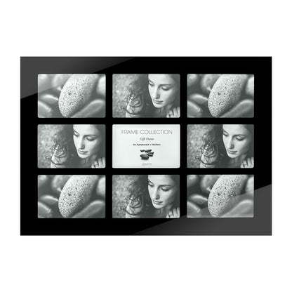Kenro Black Glass 9-photo frame