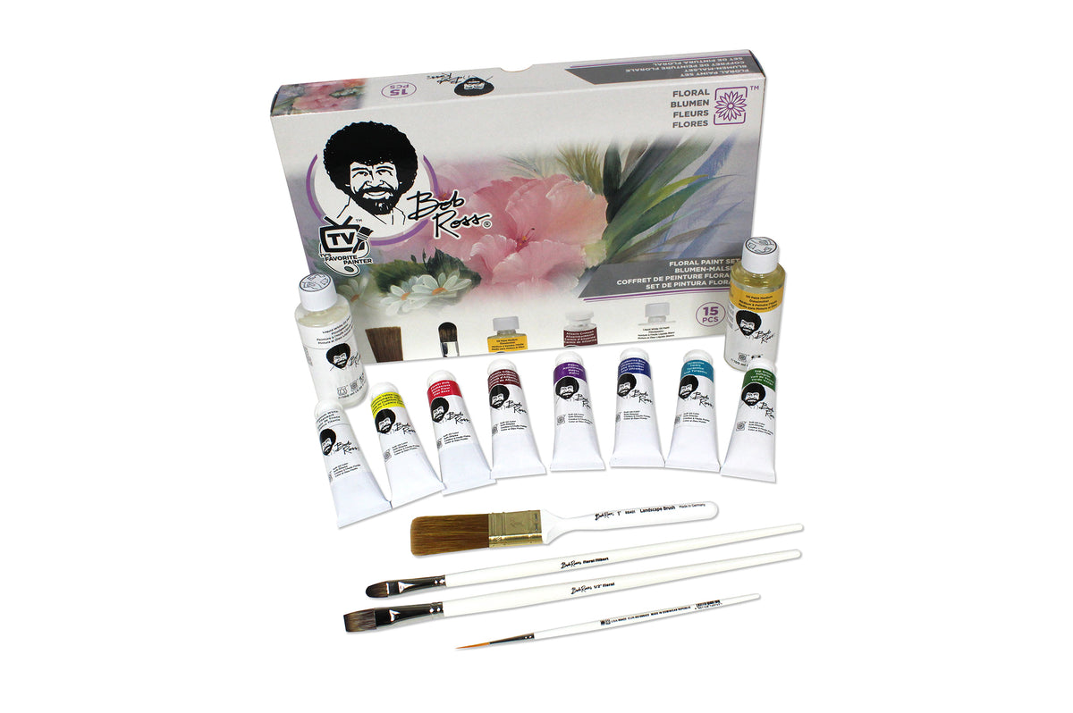 Bob Ross Floral Painting Set – Cardboard Box