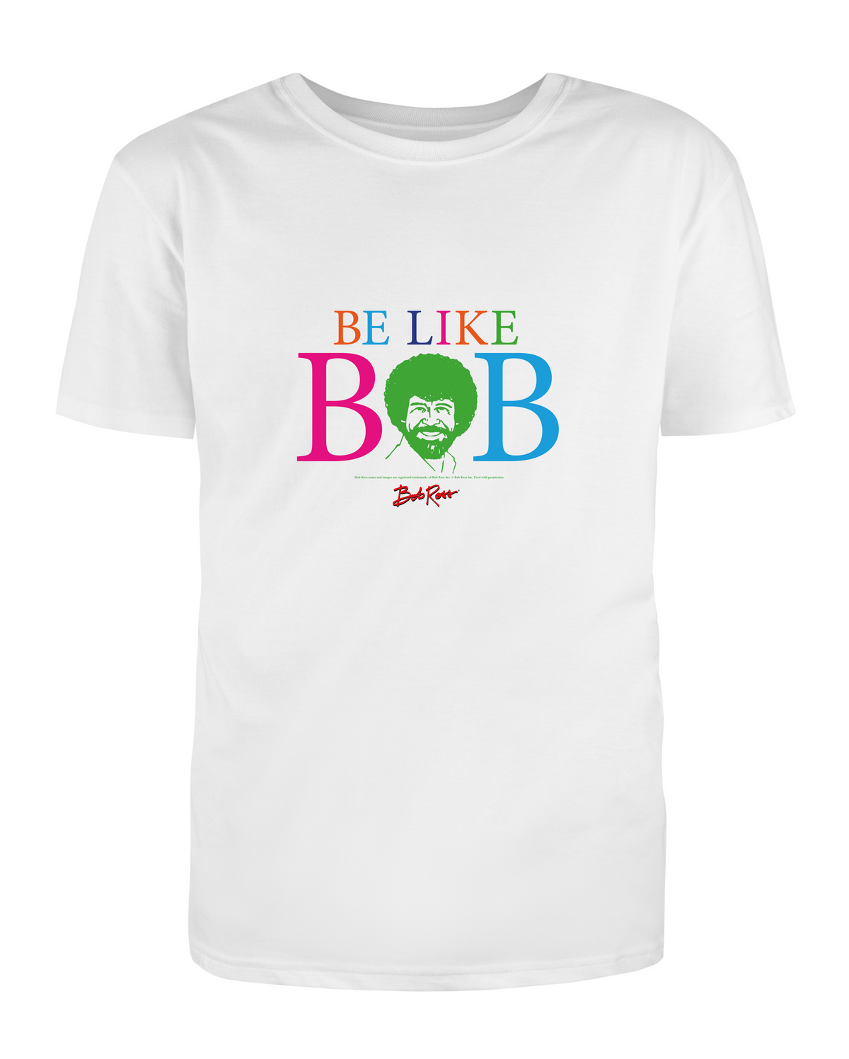 Bob Ross T-Shirt White – Be Like Bob, Size M