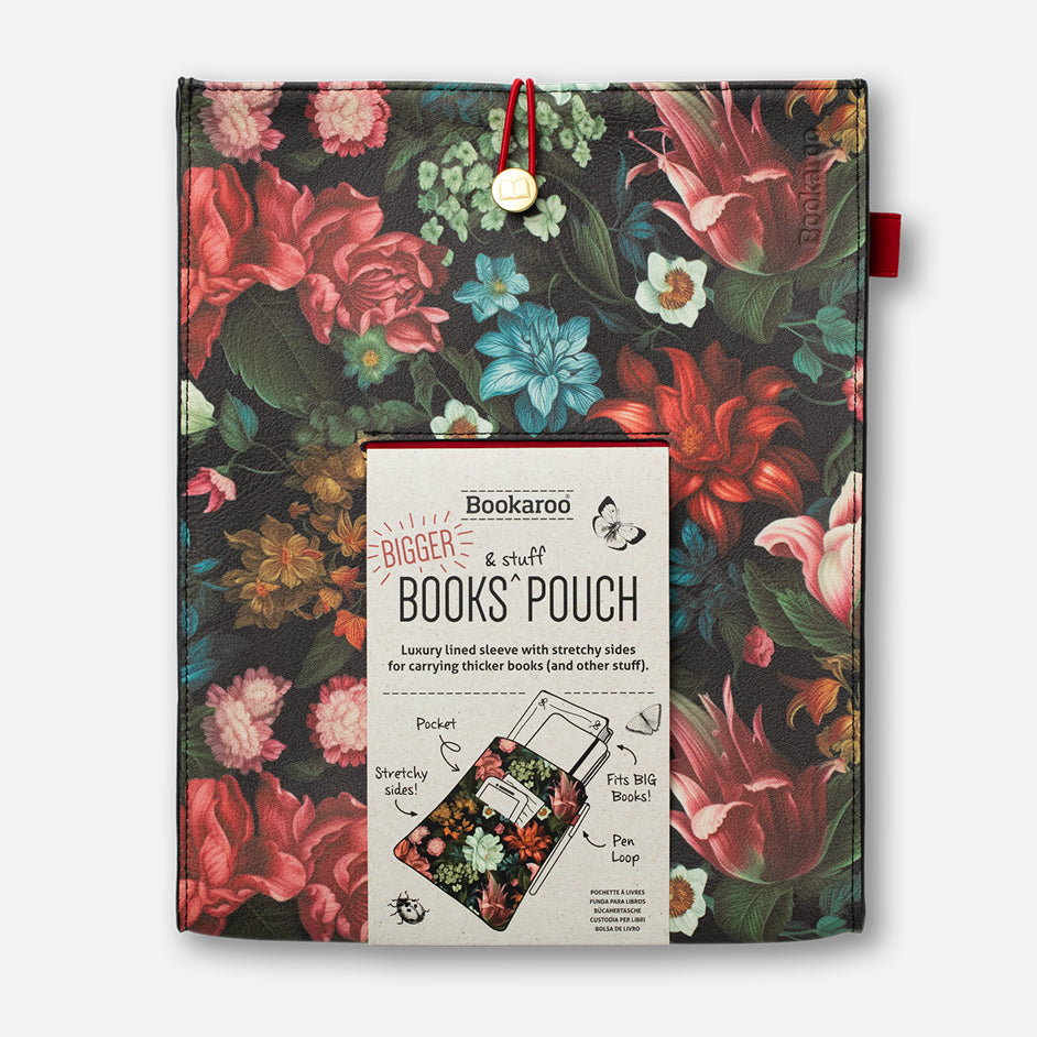 Bookaroo Books & Stuff Pouch - Dark Floral