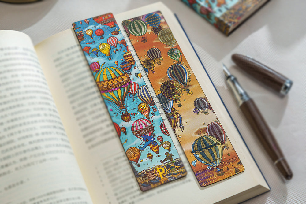 Paperblanks Balloon Festival/Sunset Ride Cotton Tote Bag – design detail