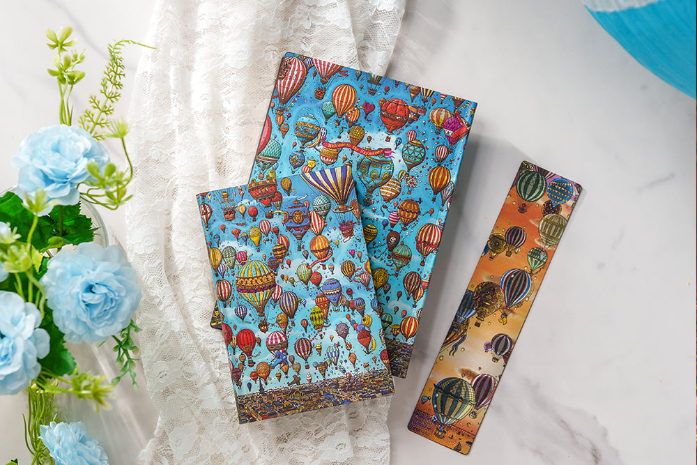 Paperblanks Balloon Festival/Sunset Ride Washi Tape – Pack of 2 – design detail