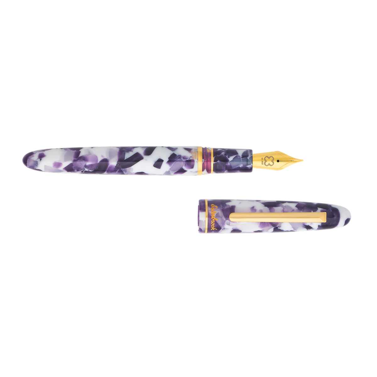 Esterbrook Bestie fountain pen in Sugar Plum Purple, uncapped