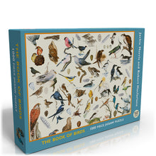 The Book of Birds 1000 piece jigsaw puzzle box by Galileo featuring Jackie Morris bird illustrations