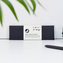 VENT RECLAIM Recycled Leather Pen & Pencil Pouch – Black