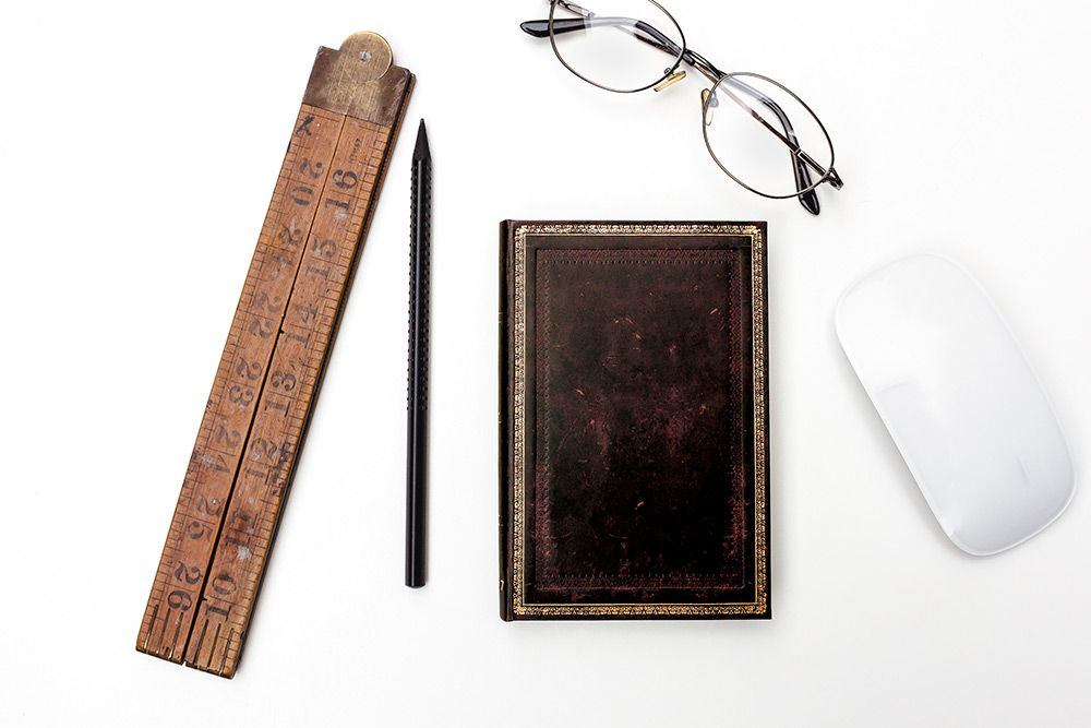 Paperblanks Black Moroccan Midi Hardback Journal with Wrap Closure – Lined, 144 Pages – design detail