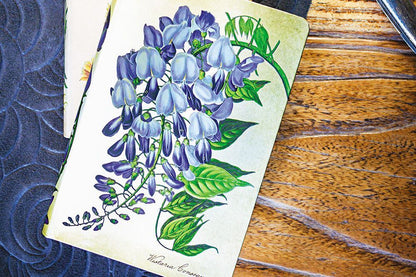 Paperblanks Blooming Wisteria Mini Hardback Journal – Plain, 176 Pages – design detail
