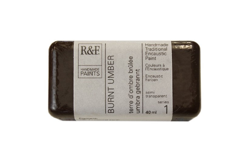 R&F Encaustic Paint 40ml – Burnt Umber