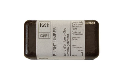 R&F Encaustic Paint 40ml – Burnt Umber
