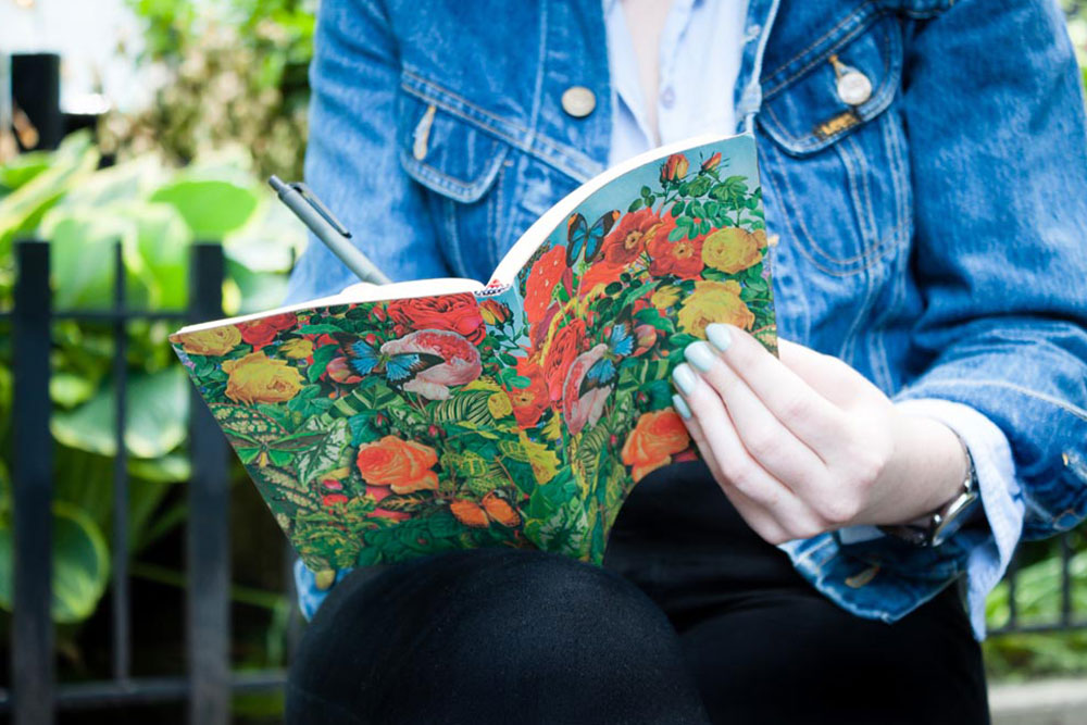 Paperblanks Butterfly Garden Midi Hardback Journal – Plain, 144 Pages – design detail