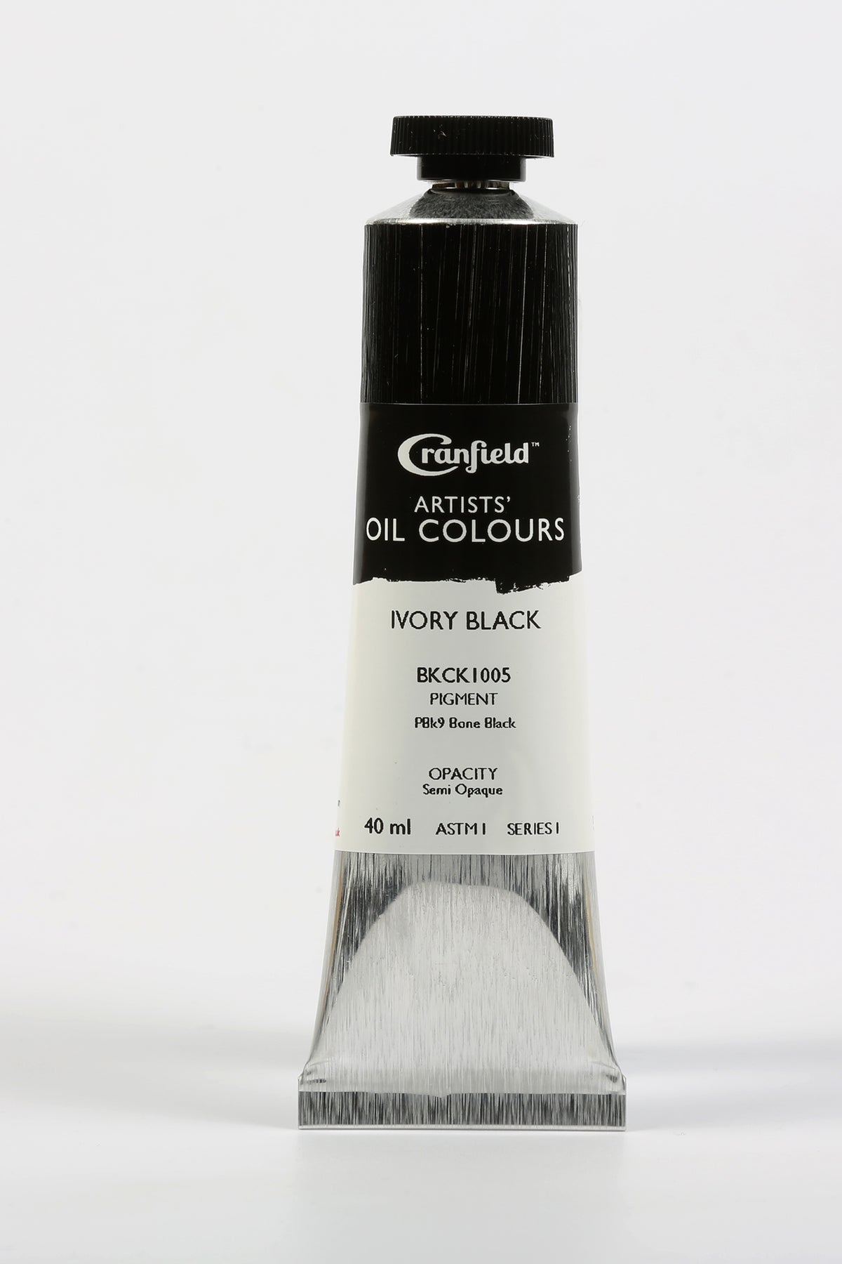 Cranfield Artists' Oil Colour 40ml – Ivory Black (Series 1)