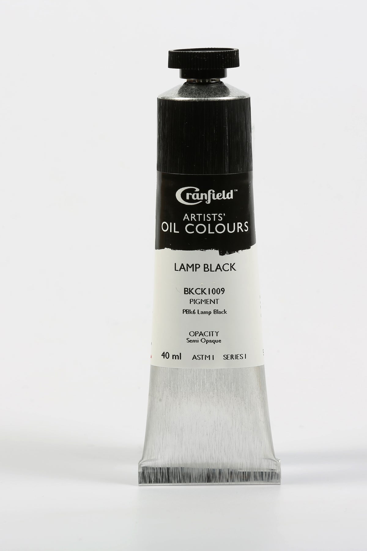 Cranfield Artists' Oil Colour 40ml – Lamp Black (Series 1)