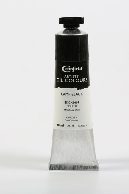 Cranfield Artists' Oil Colour 40ml – Lamp Black (Series 1)