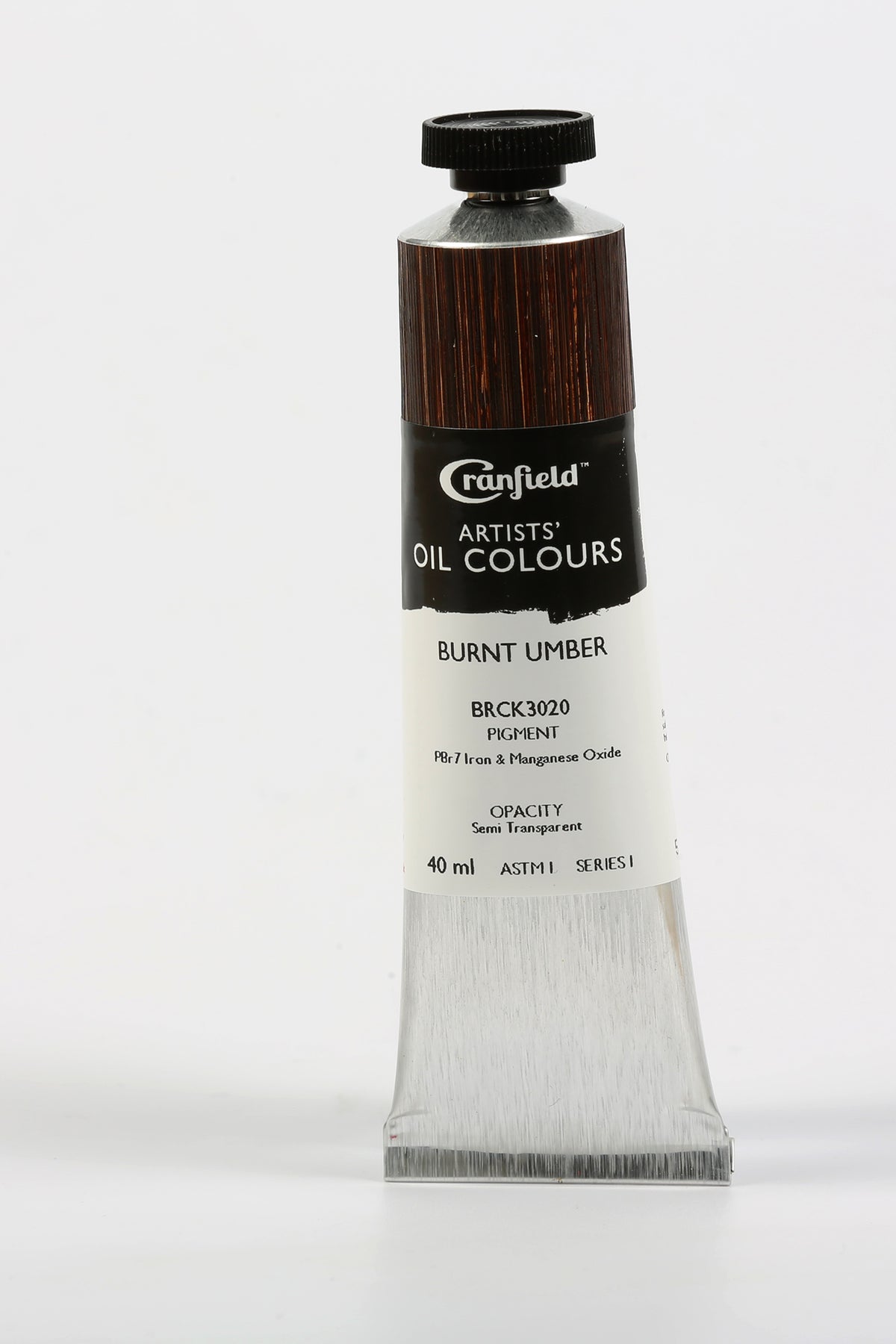 Cranfield Artists' Oil Colour 40ml – Burnt Umber (Series 1)