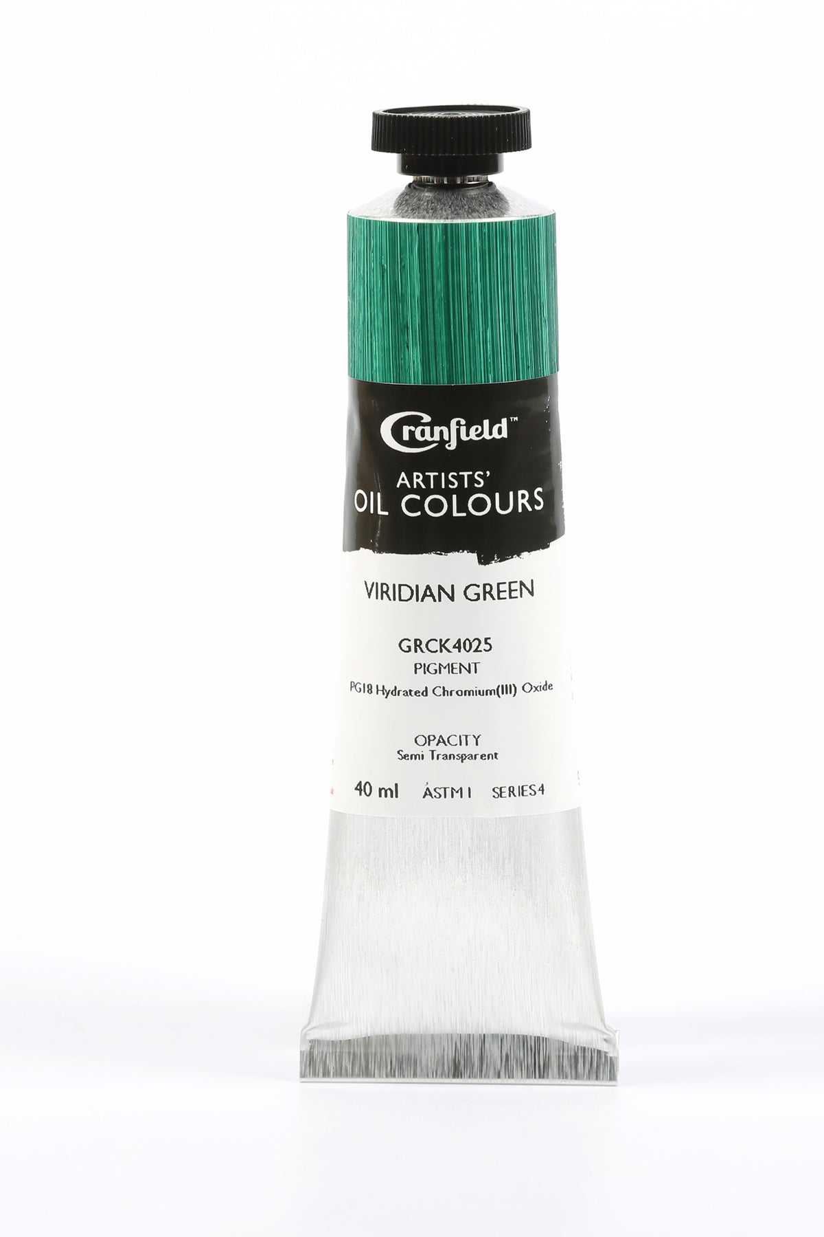 Cranfield Artists' Oil Colour 40ml – Viridian Green (Series 4)