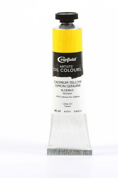 Cranfield Artists' Oil Colour 40ml – Cadmium Yellow Lemon Genuine (Series 4)