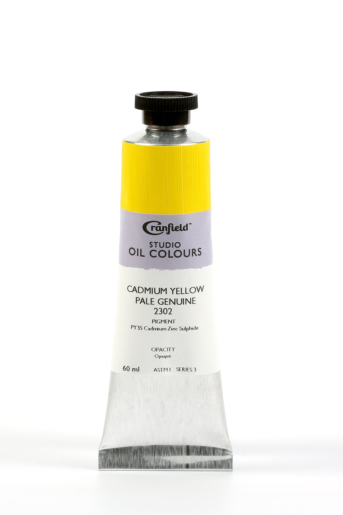Cranfield Studio Oil Colour 60ml Tube – Cadmium Yellow Pale Genuine (Series 3)
