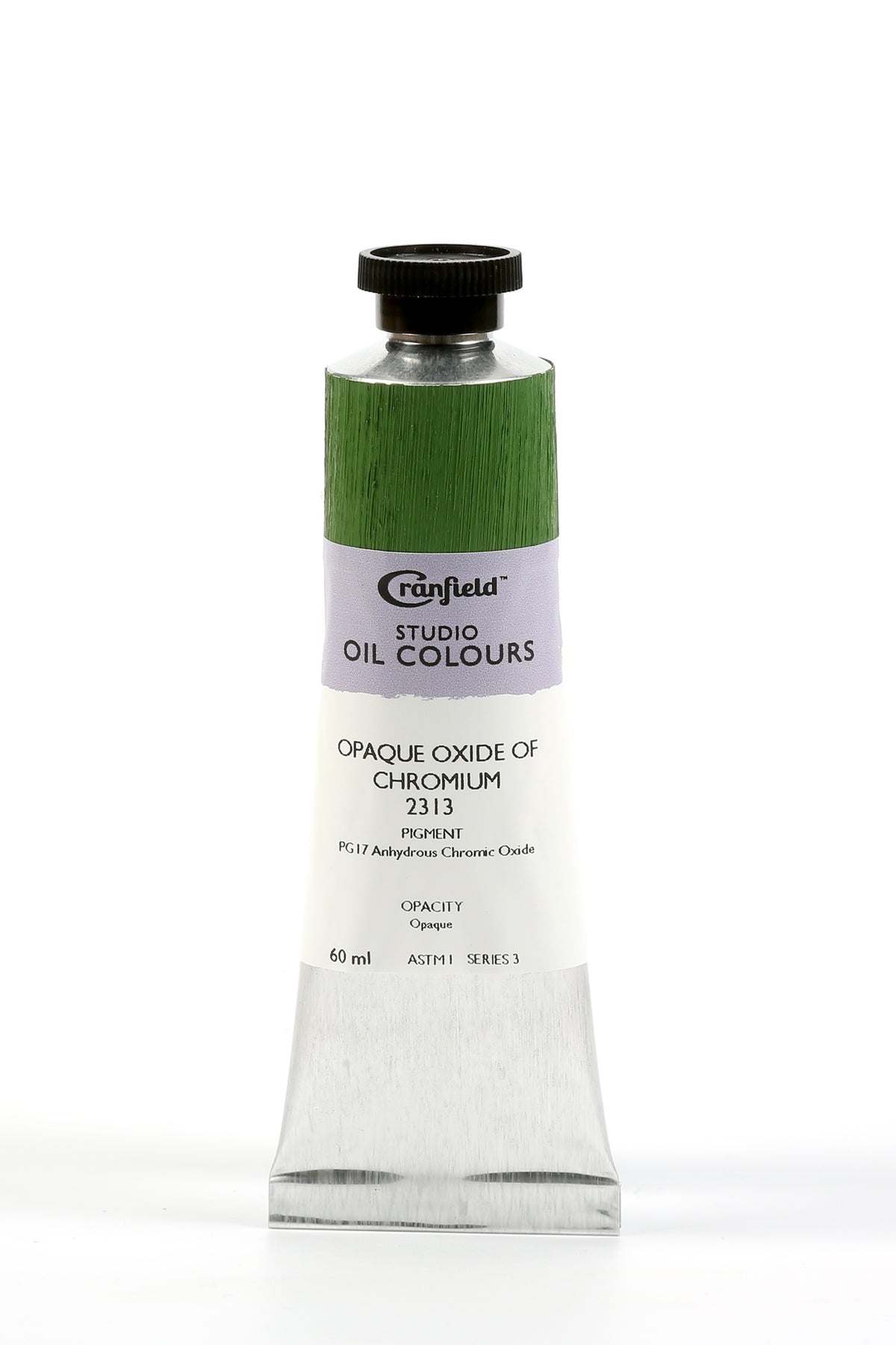 Cranfield Studio Oil Colour 60ml Tube – Opaque Oxide of Chromium (Series 3)