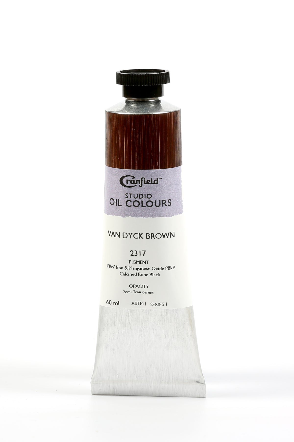 Cranfield Studio Oil Colour 60ml Tube – Van Dyck Brown (Series 1)