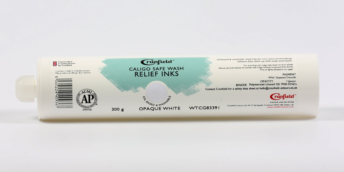 Cranfield Caligo Safe Wash Relief Ink 300g Cartridge – Opaque White