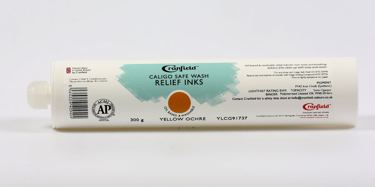 Cranfield Caligo Safe Wash Relief Ink 300g Cartridge – Yellow Ochre