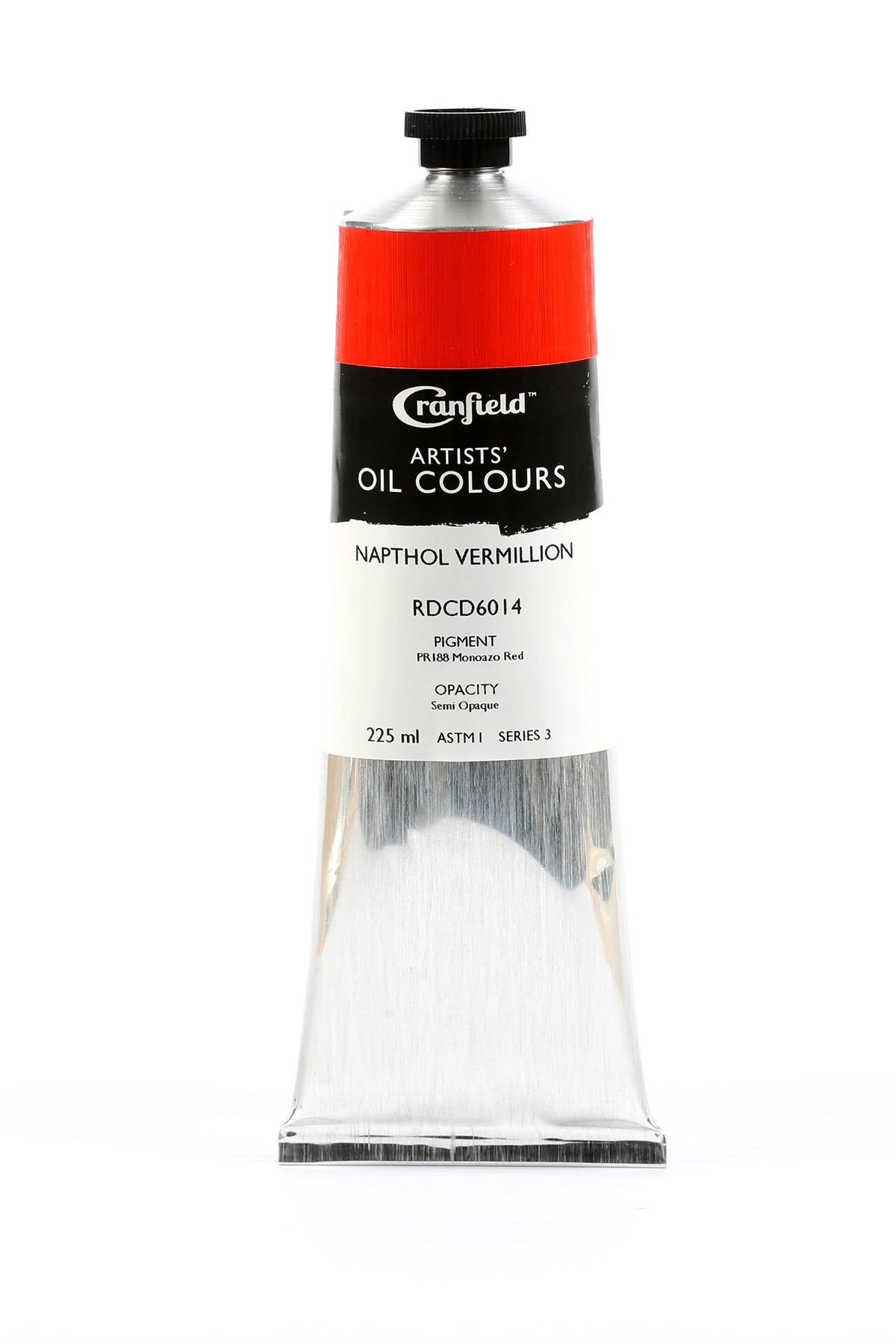 Cranfield Artists' Oil Colour 225ml – Naphthol Vermilion (Series 3)