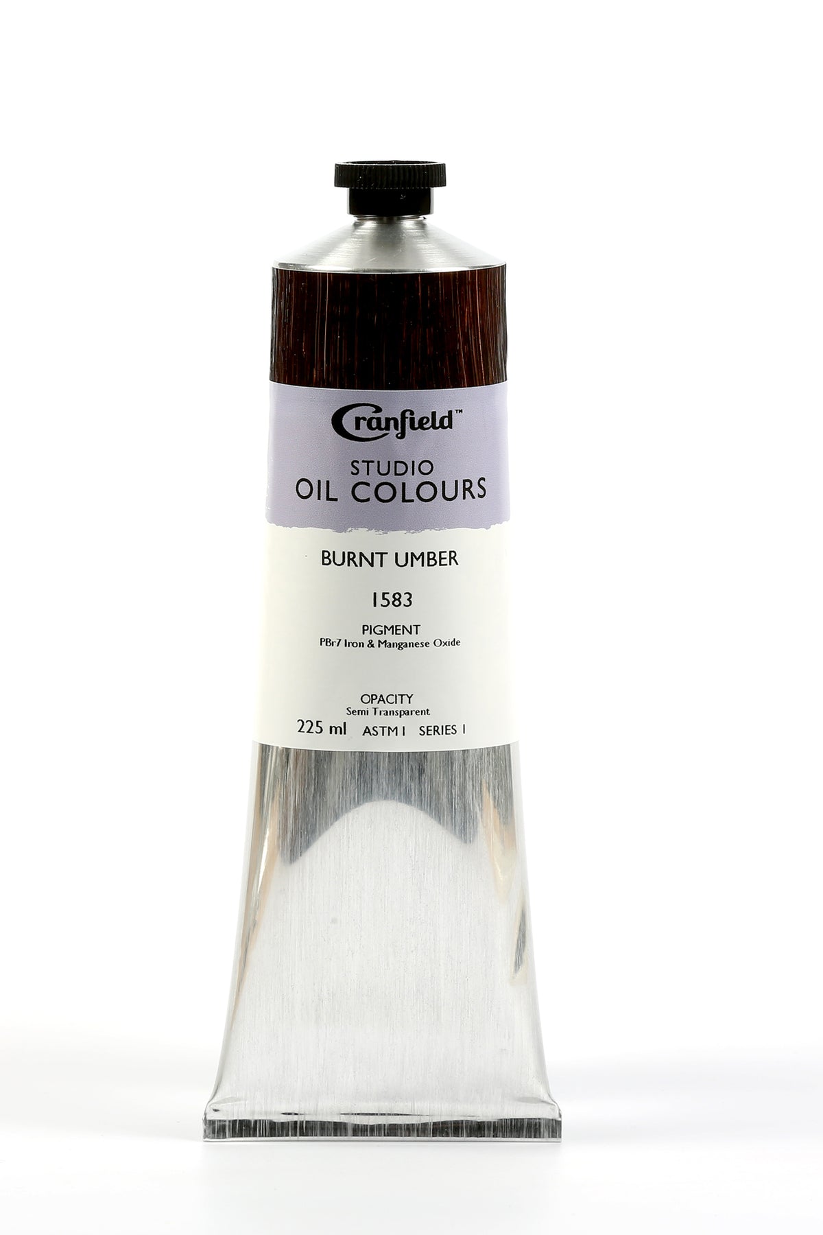 Cranfield Studio Oil Colour 225ml Tube – Burnt Umber (Series 1)