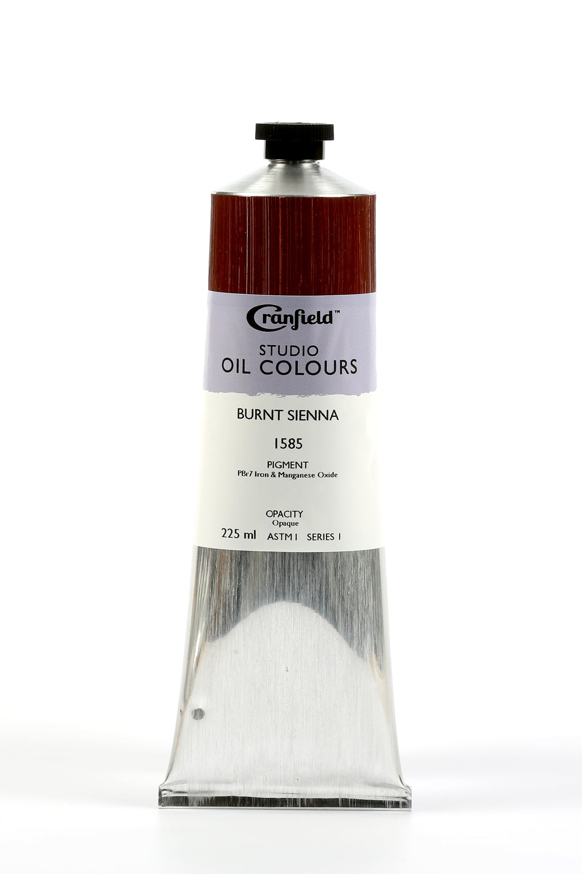 Cranfield Studio Oil Colour 225ml Tube – Burnt Sienna (Series 1)