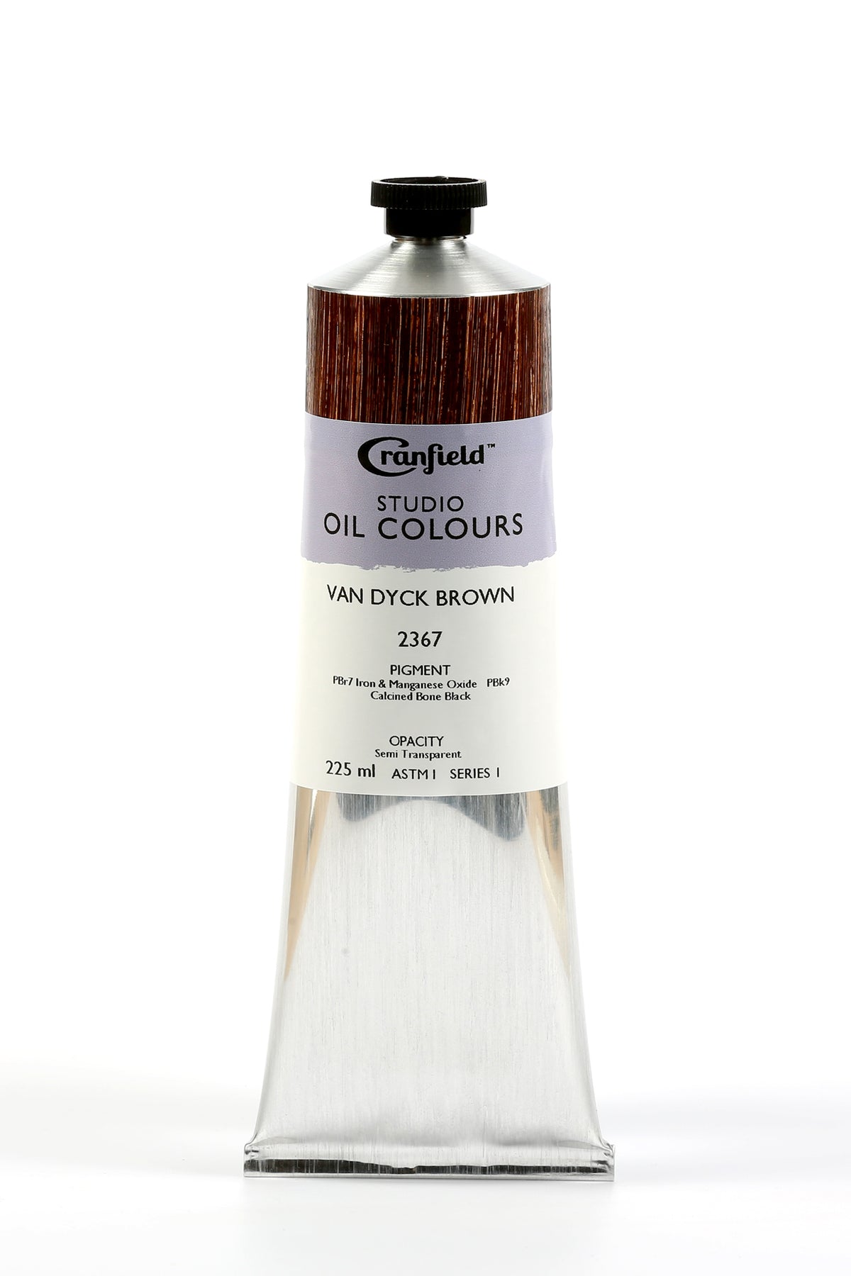 Cranfield Studio Oil Colour 225ml Tube – Van Dyck Brown (Series 1)
