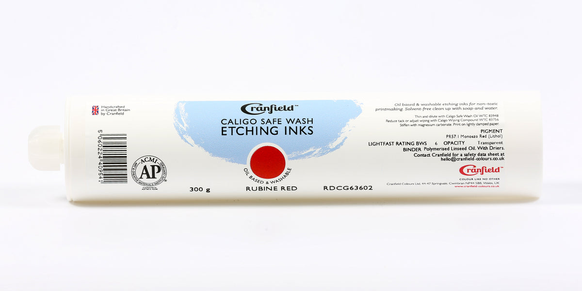 Cranfield Caligo Safe Wash Etching Ink 300g Cartridge – Rubine Red