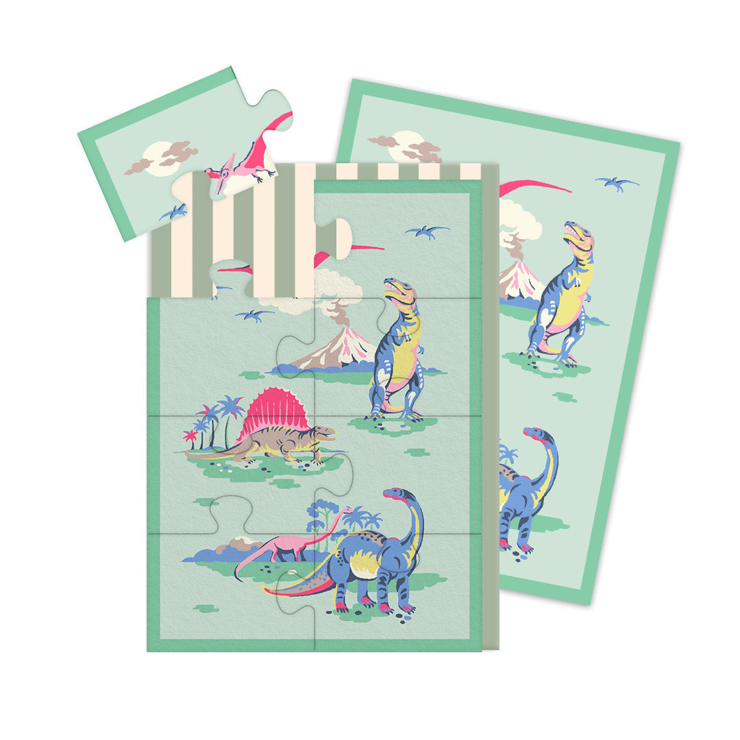 Dinosaurs jigsaw greeting card by Ohh Deer