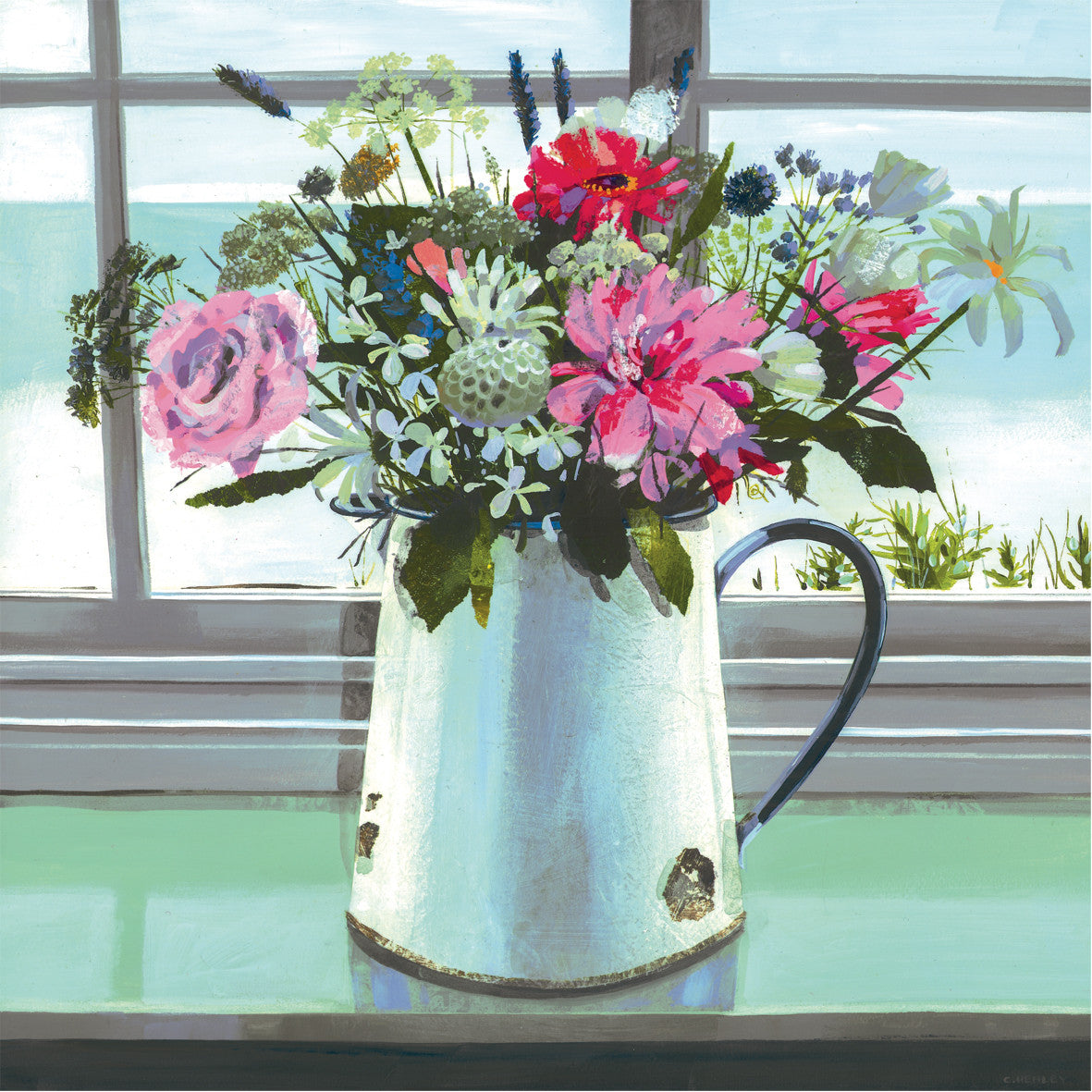 Flowers From the Shelter Card by Claire Henley