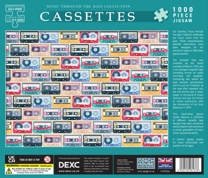 Cassette Tapes 1000 Piece Jigsaw Puzzle