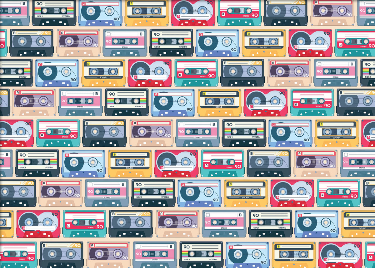 Cassette Tapes 1000 Piece Jigsaw Puzzle