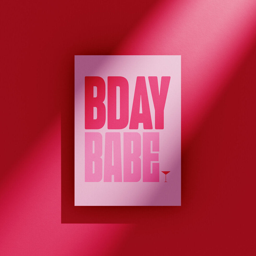 Caps Lock Birthday Babe Birthday Card by Heyyy